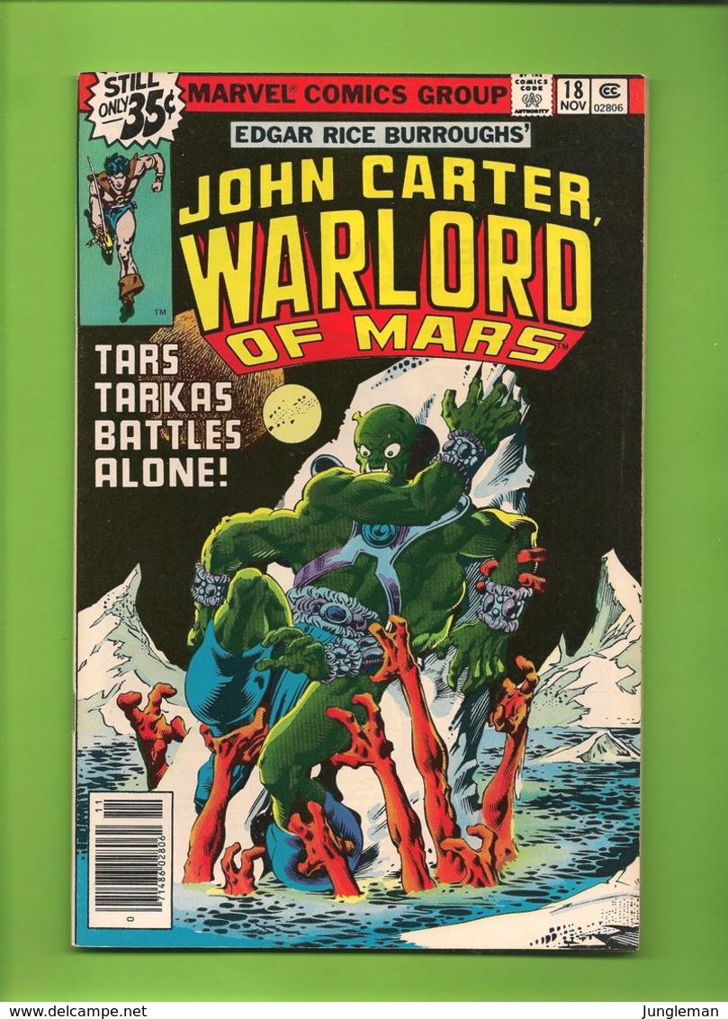 John Carter Warlord Of Mars # 18 - Marvel Comics - In English - November 1978 - TBE / Neuf - Marvel