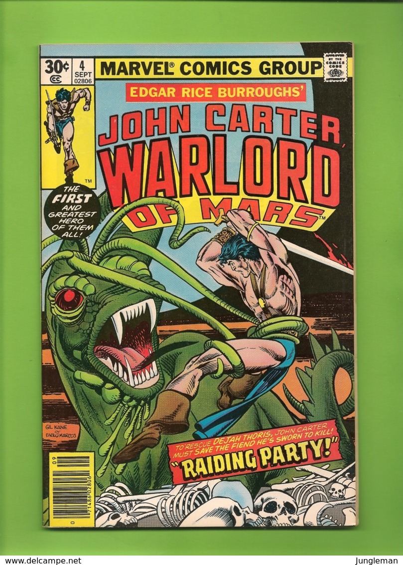 John Carter Warlord Of Mars # 4 - Marvel Comics - In English - September 1977 - TBE - Marvel