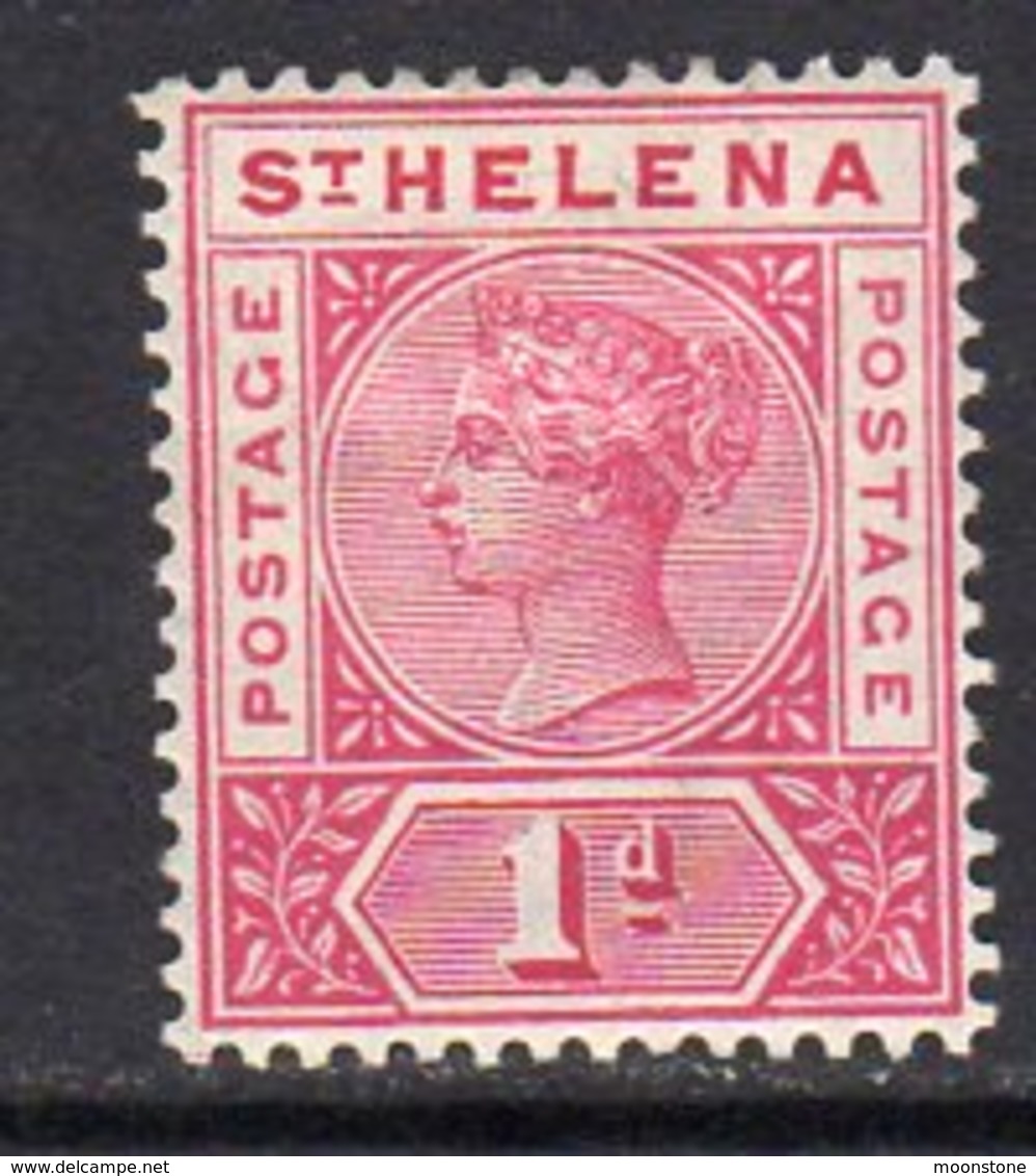 St. Helena QV 1890-7 1d Carmine Definitive, Wmk. Crown CA, Hinged Mint, SG 47 - Saint Helena Island