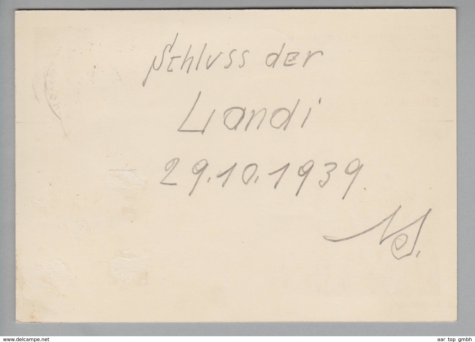 Schweiz GS Bildpostkarte 1939-10-29 Pavillon (letzter Tag) # 147.013 - Enteros Postales