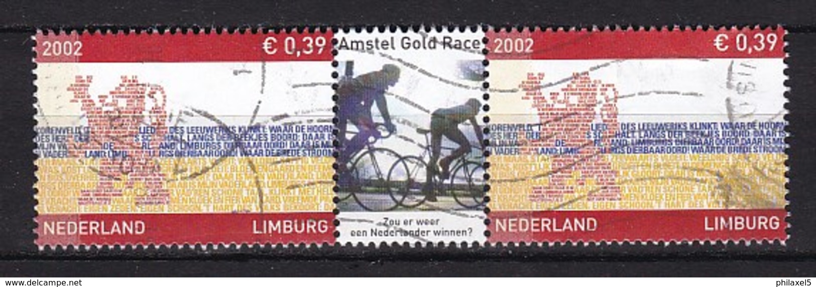 Nederland - Provincie Limburg - Amstel Gold Race - Gebruikt/used - NVPH 2073 Strip/tab - Used Stamps