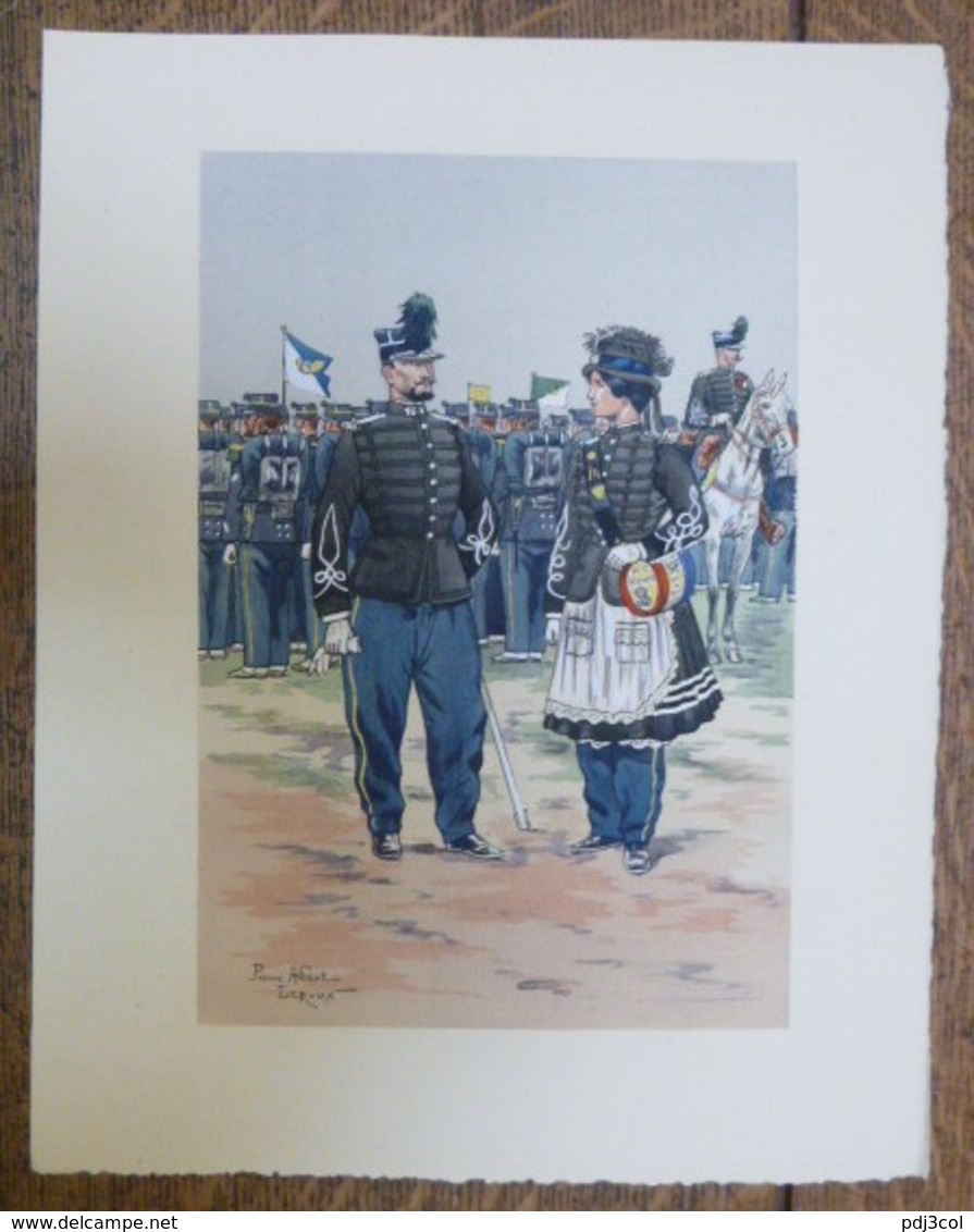 PIERRE ALBERT LEROUX - L'armée Française - Cantinière - Belle Planche Rehaussée Aux Coloris - Vers 1930 - 32 Cm * 24 Cm - Altri & Non Classificati