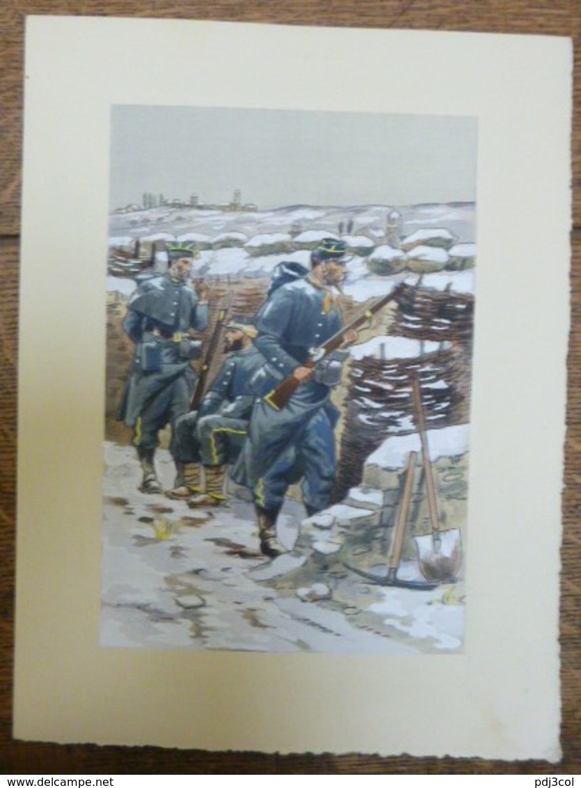 PIERRE ALBERT LEROUX - L'armée Française - 1914-1918 - Belle Planche Rehaussée Aux Coloris - Vers 1930 - 32 Cm * 24 Cm - Autres & Non Classés