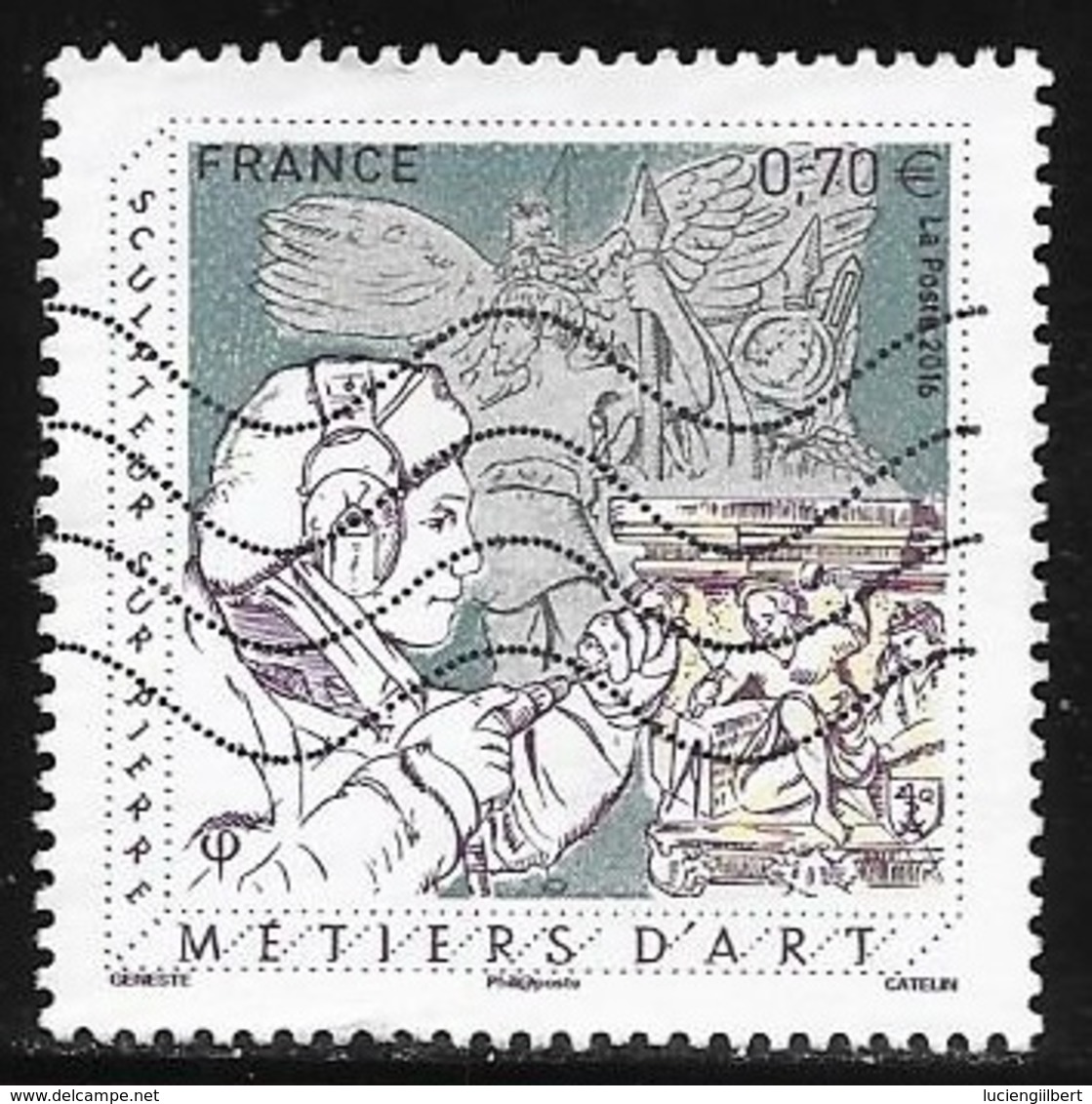 TIMBRE N° 5040  -  SCULPTEUR SUR PIERRE  -  2016  -  OBLITERE - Used Stamps