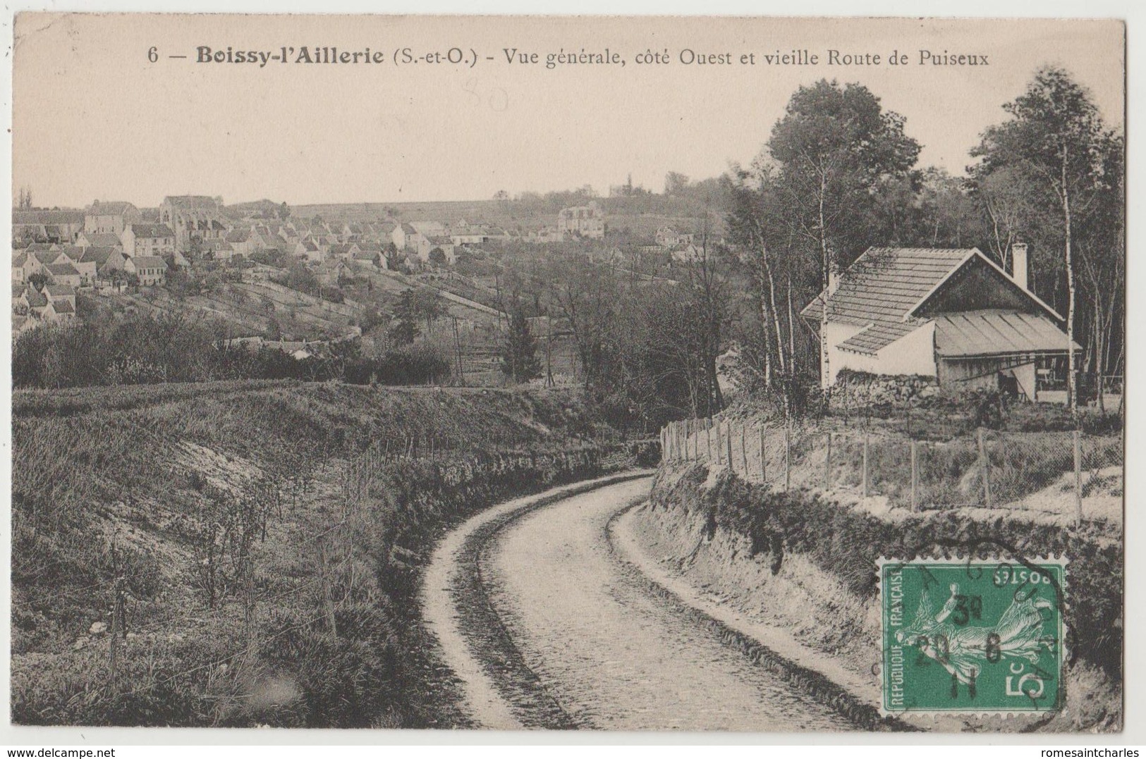 CPA 95 BOISSY L' AILLERIE Vue Générale, Côté Ouest Et Vieille Route De Puiseux - Boissy-l'Aillerie