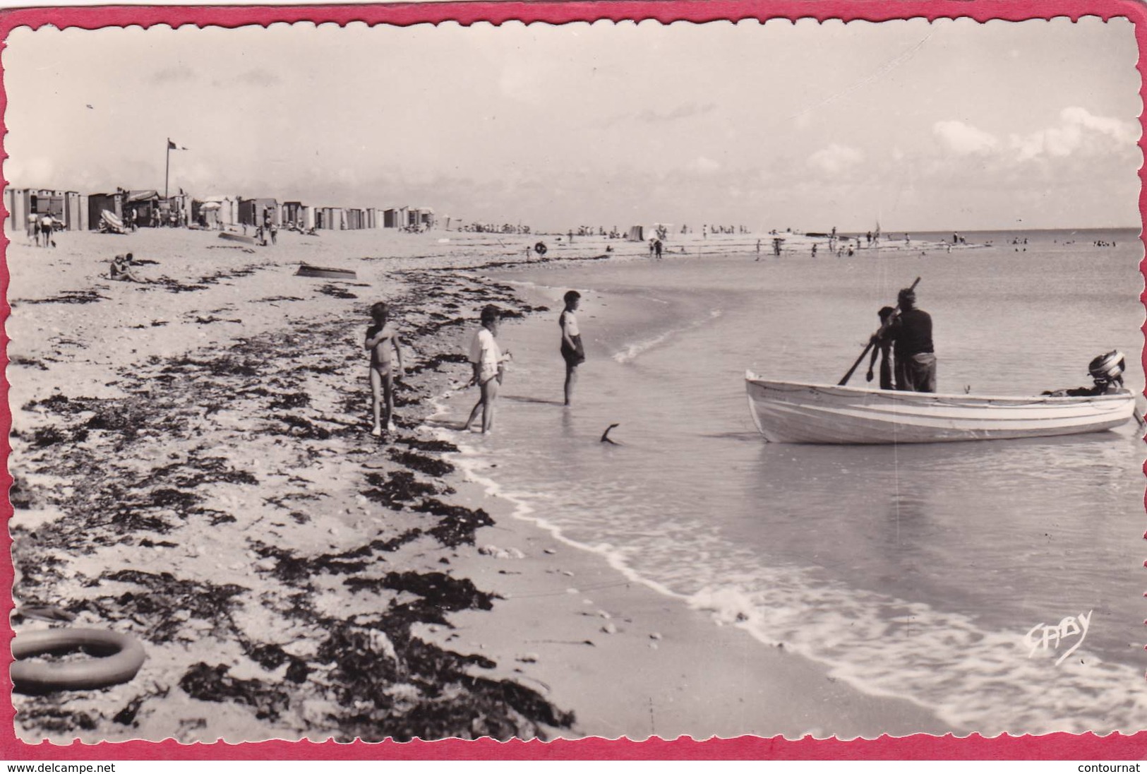 CPSM 17 ILE D' OLERON  SAINT DENIS St  Plage De La Boirie   *  Format CPA Barque - Ile D'Oléron