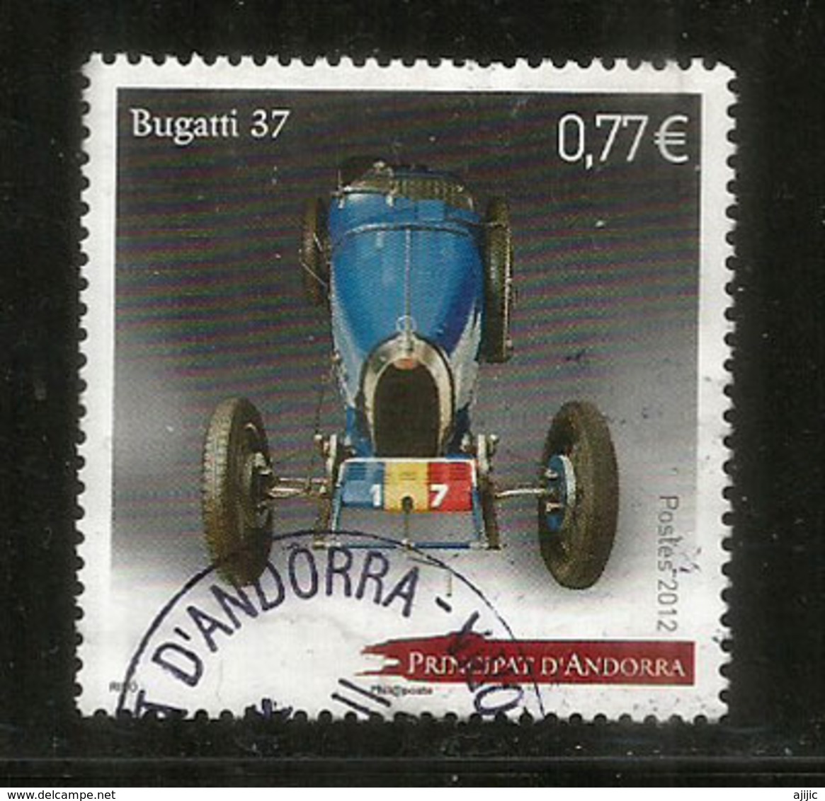 Voiture BUGATTI 1926 TYPE 37,  Oblitéré 1 ère Qualité, Année 2012 - Voitures