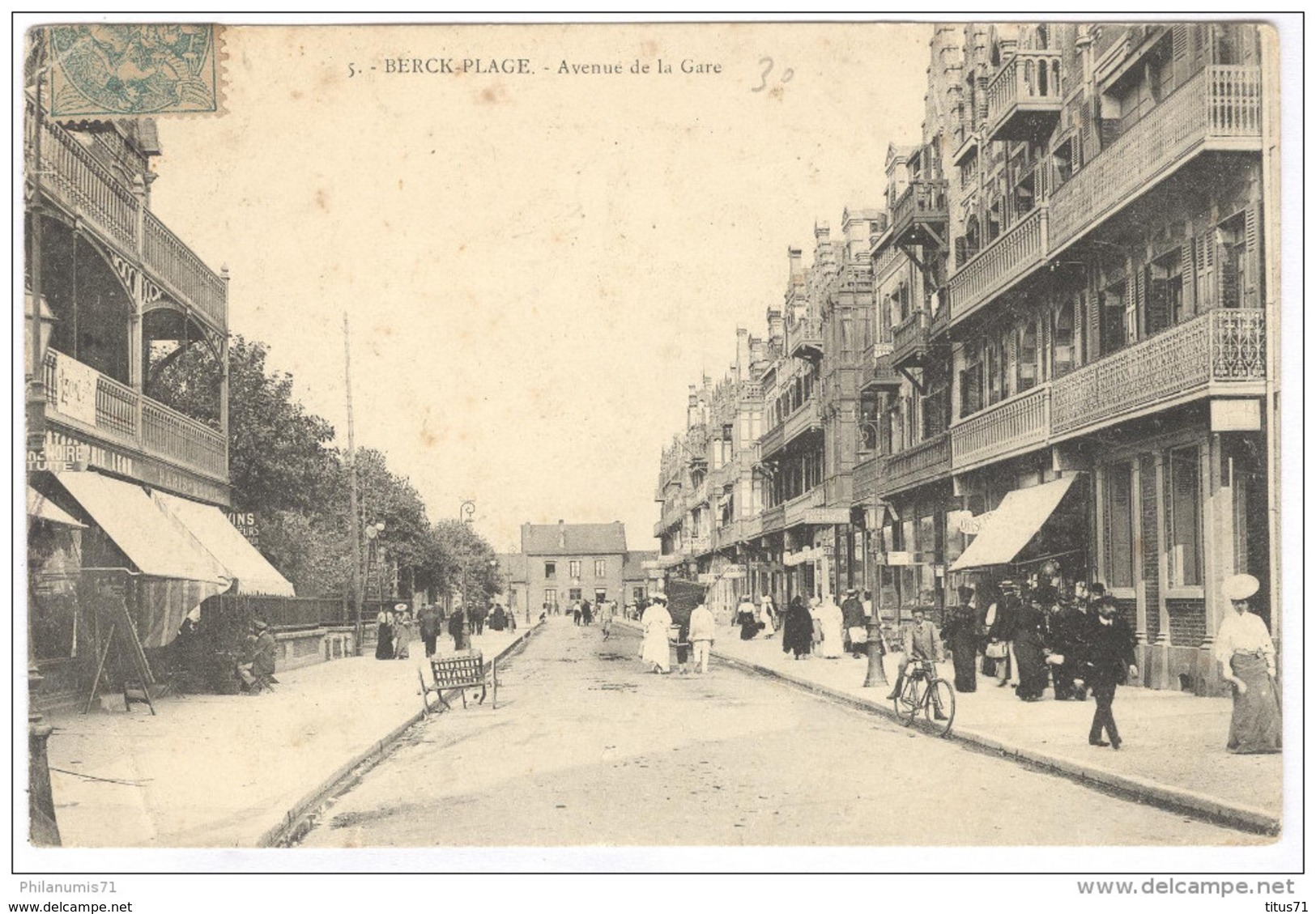 CPA Berck Plage - Avenue De La Gare - Circulée En 1906 - Berck