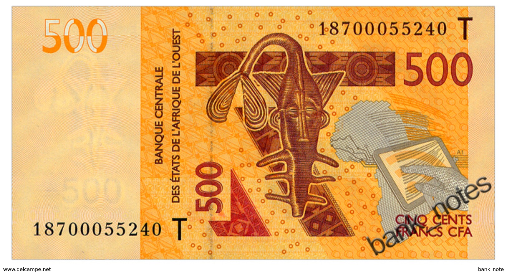 WEST AFRICAN STATES TOGO 500 FRANCS 2012/18 Pick 819T Unc - États D'Afrique De L'Ouest