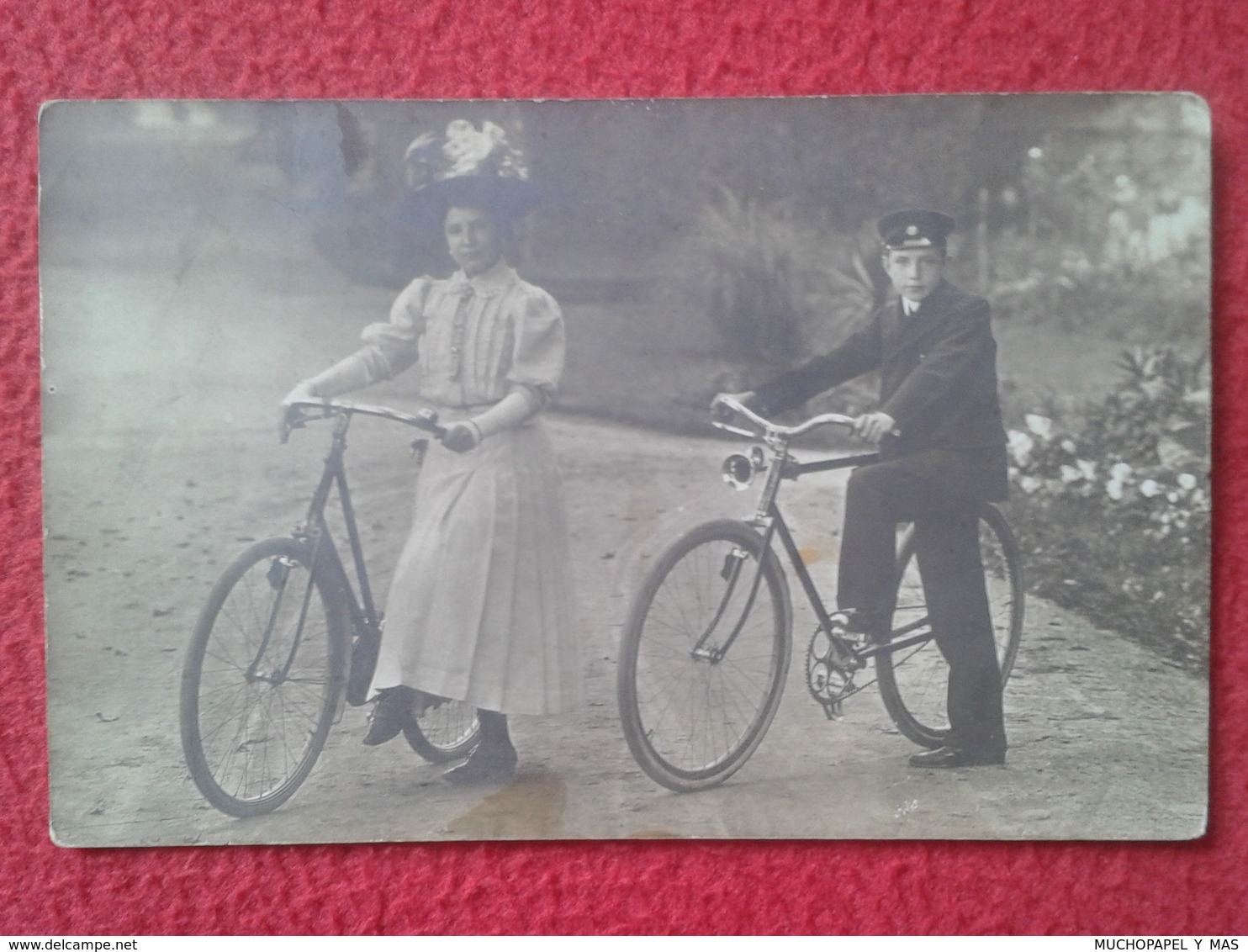 POSTAL POSTCARD CARTE POSTALE FOTOGRÁFICA FOTOGRAFÍA FOTO PHOTO MUJER Y JOVEN EN BICICLETA BICYCLE BICYCLETTE BIKE VER F - Fotografía