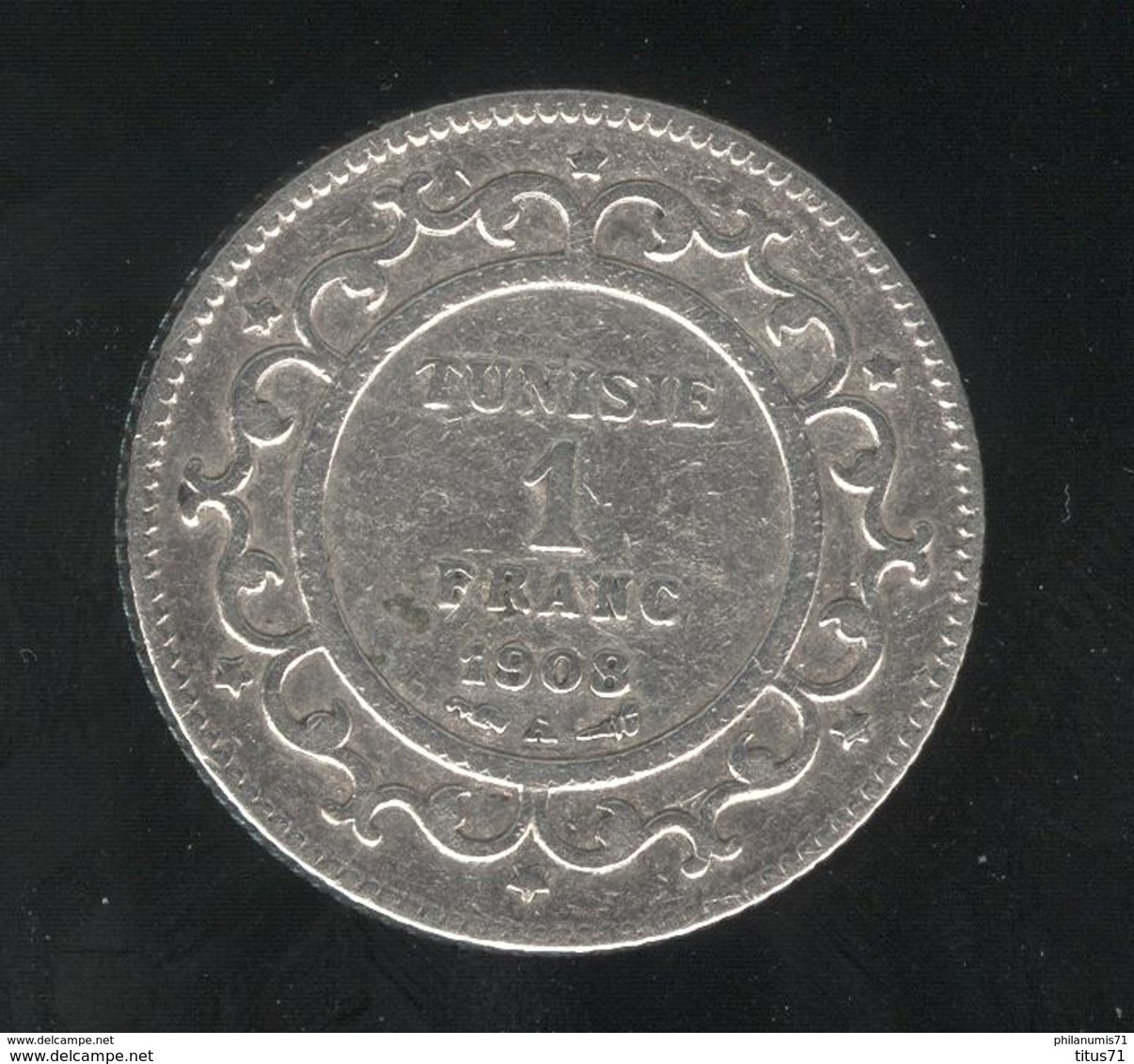 1 Franc Tunisie 1908 A - TTB - Tunisie