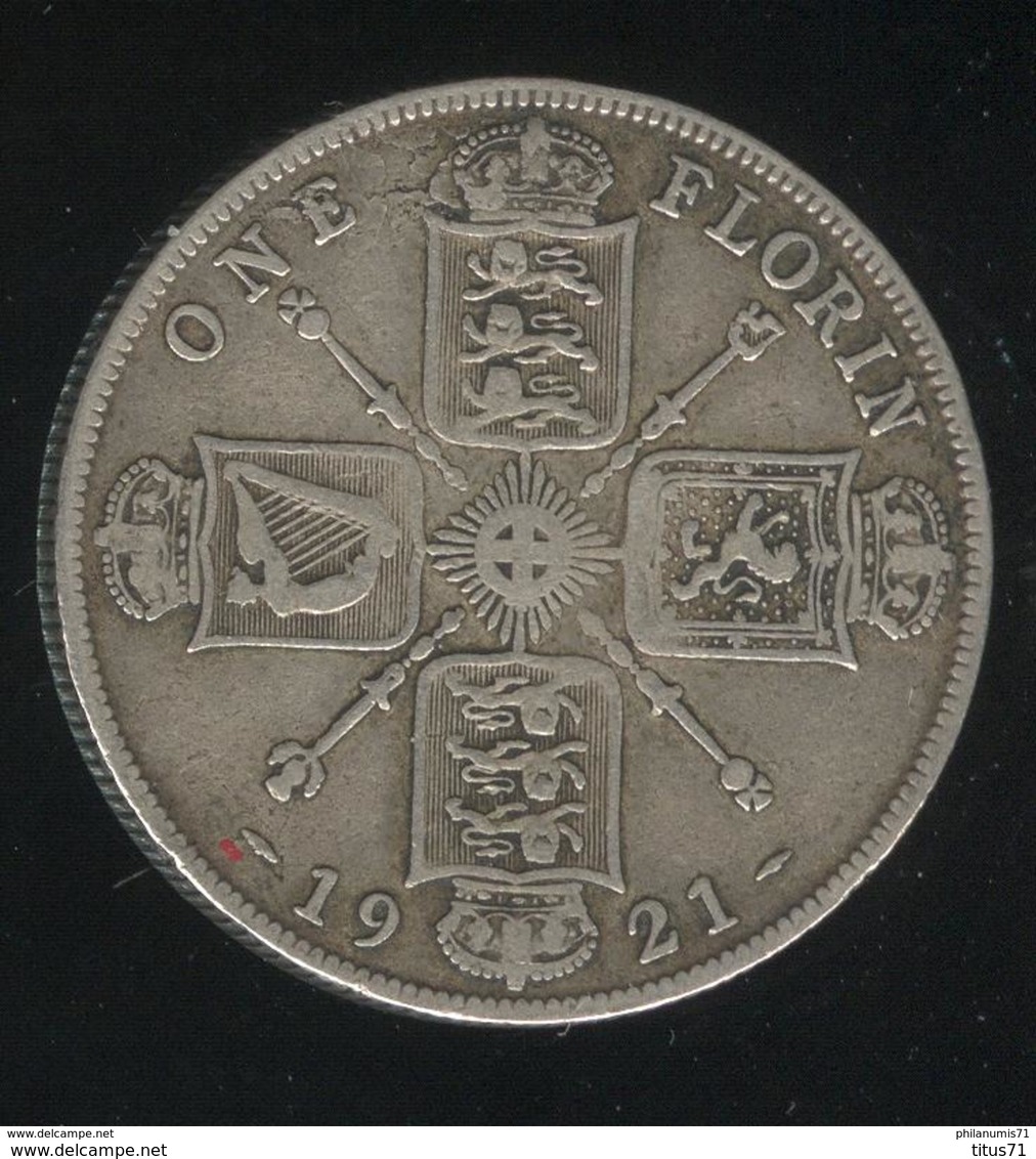 1 Florin Grande Bretagne / United Kingdom 1921 TTB - J. 1 Florin / 2 Shillings