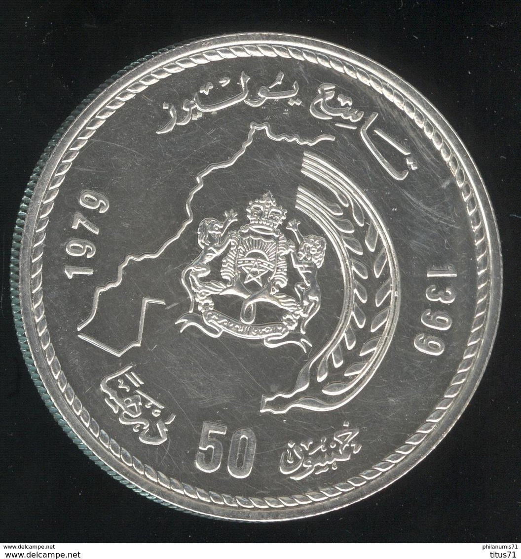 50 Dirhams Maroc 1979 - Frappe 5500 Ex / Mintage 5500 - Maroc