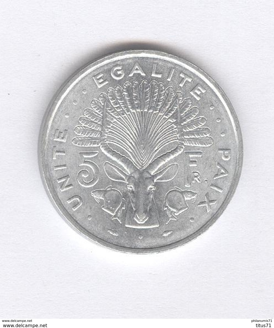 5 Francs Djibouti 1977 - SUP - Dschibuti