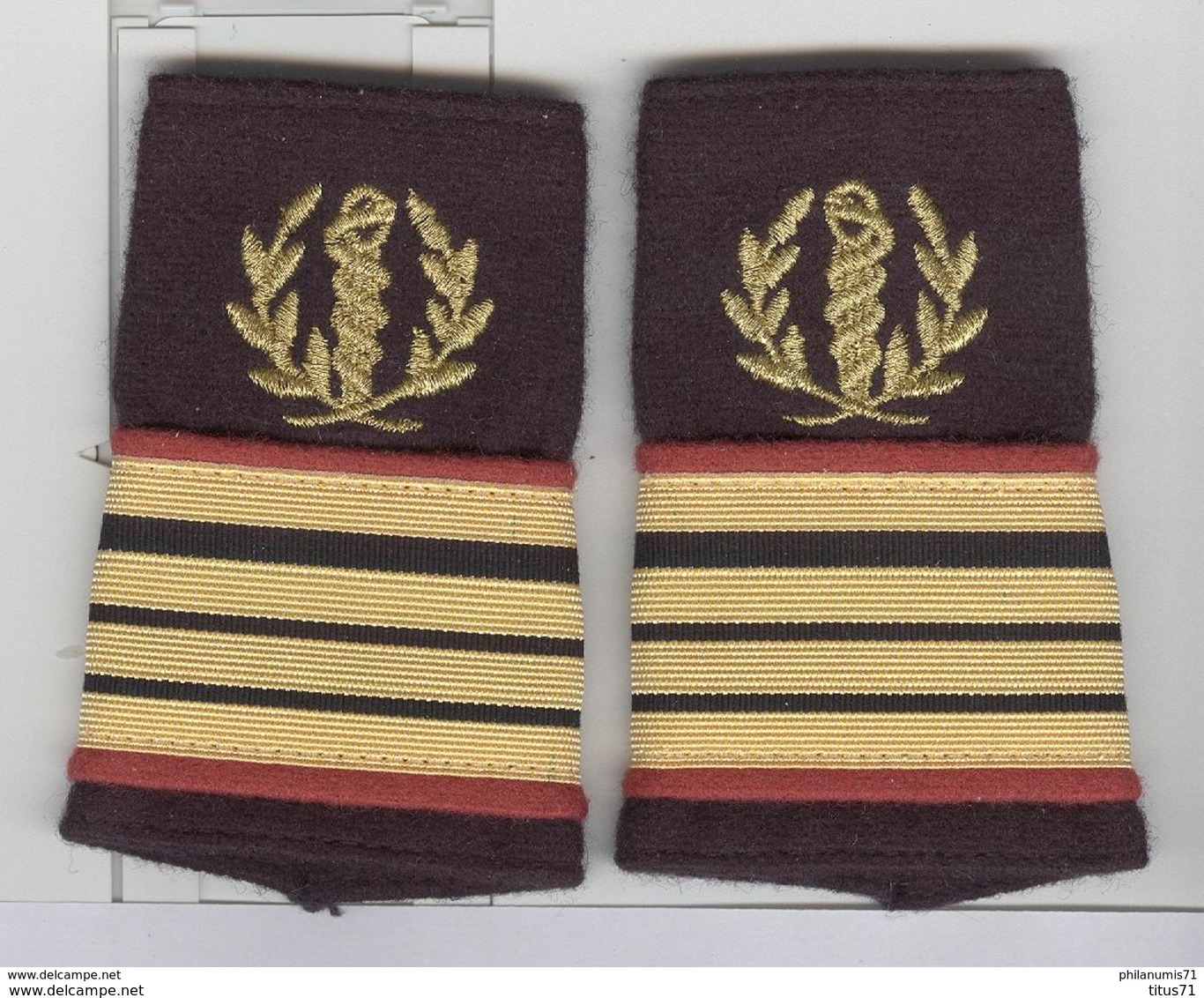 Pattes D'épaules De Commandant Du Service De Santé - Très Bon état - Equipement