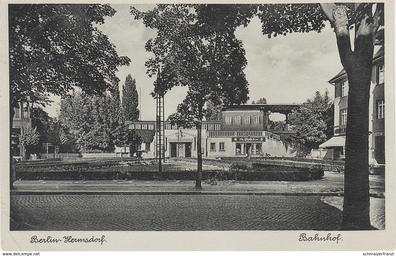 AK Berlin Hermsdorf Bahnhof Gasthof Cafe ? A Waidmannslust Frohnau Wittenau Borsigwalde Tegel Glienicke Reinickendorf - Waidmannslust