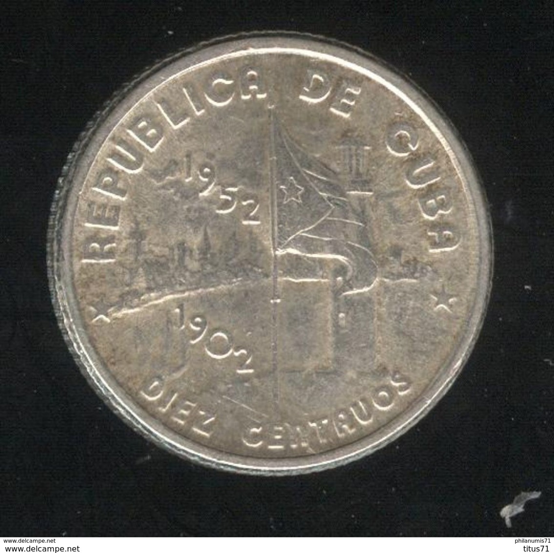 10 Centavos Cuba 1952 TTB+ - Cuba