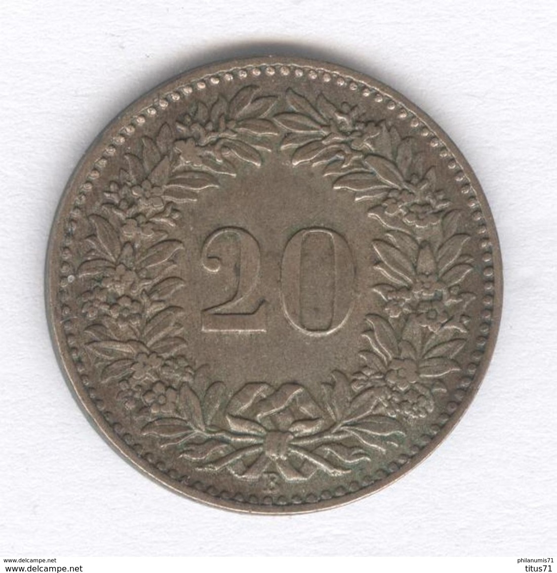 20 Centimes Blason ( 20 Rappen ) Suisse / Switzerland - 1858 B - SUP - Autres & Non Classés