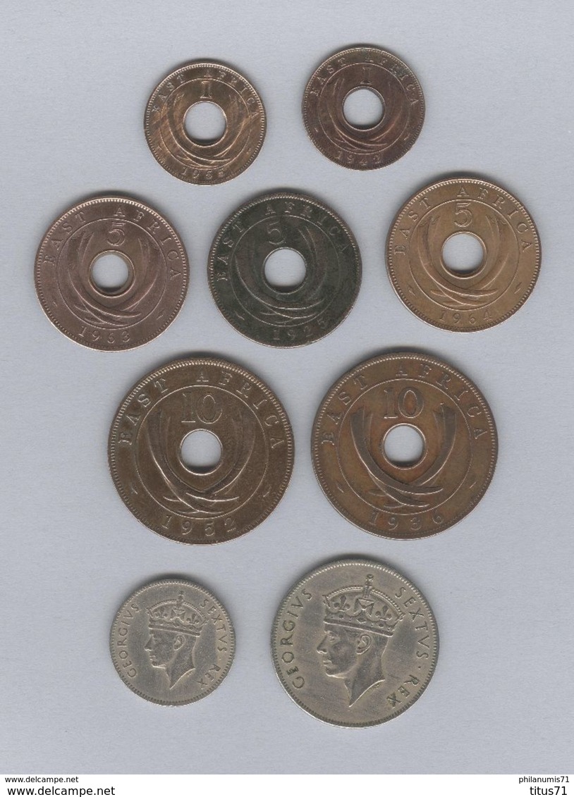 Lot 9 Monnaies Différentes British East Africa - TTB à Sup - Bon Lot ( Voir Photos ) - Kolonies