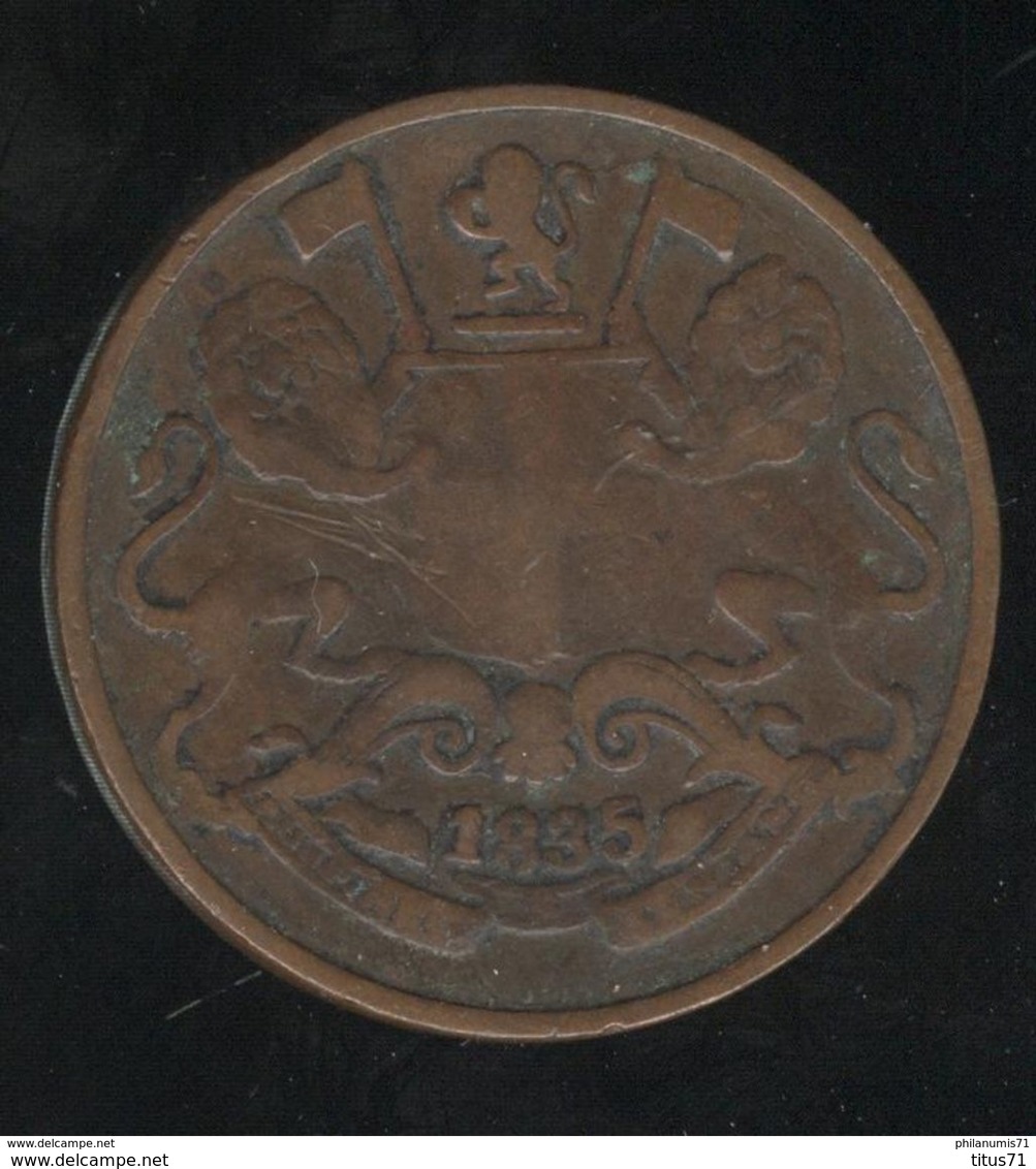 1/4 Anna Inde / India 1835 East India Company - TB+ - Inde