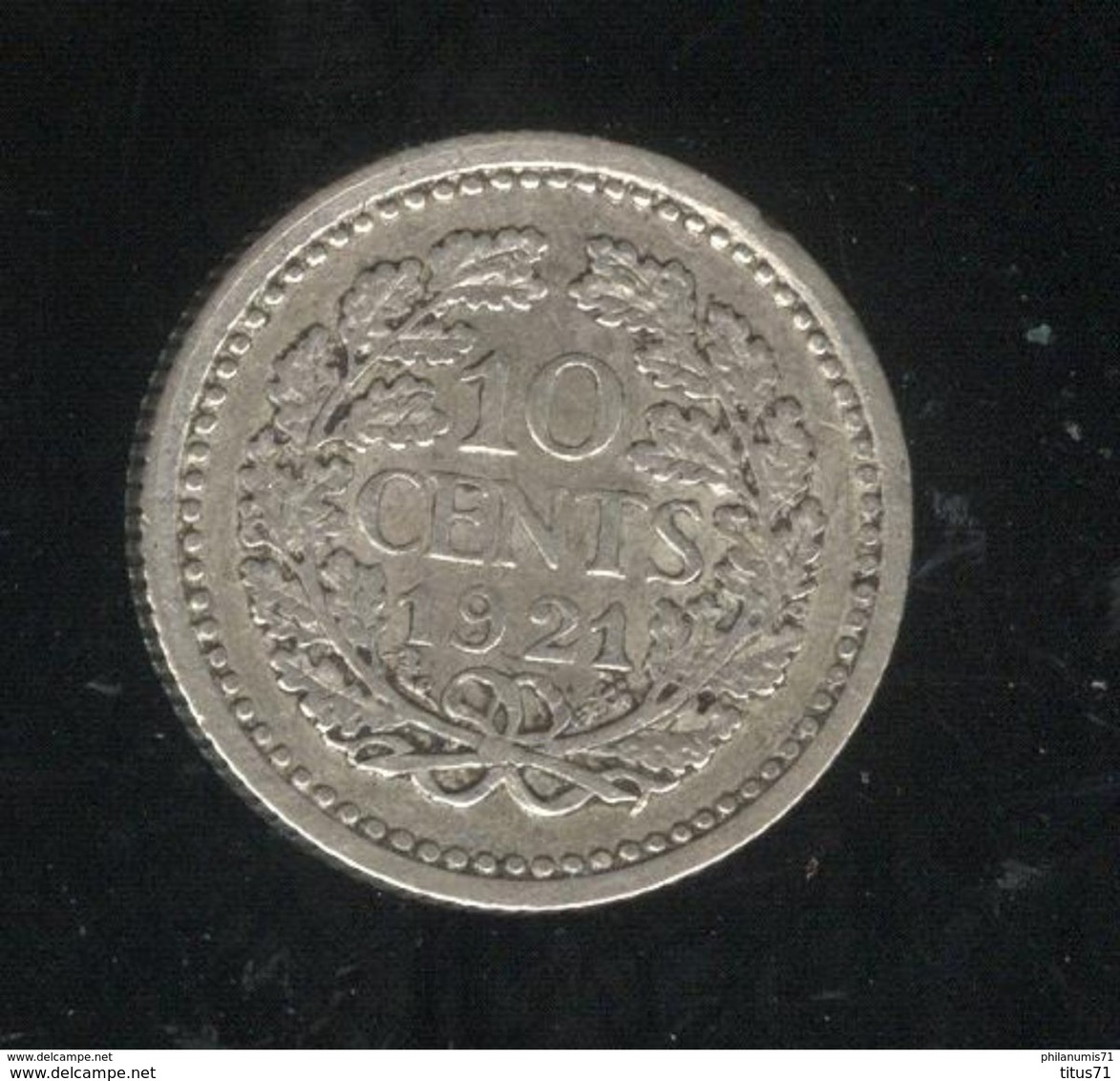 10 Centimes Pays Bas / Nederland 1921 TTB - 10 Cent