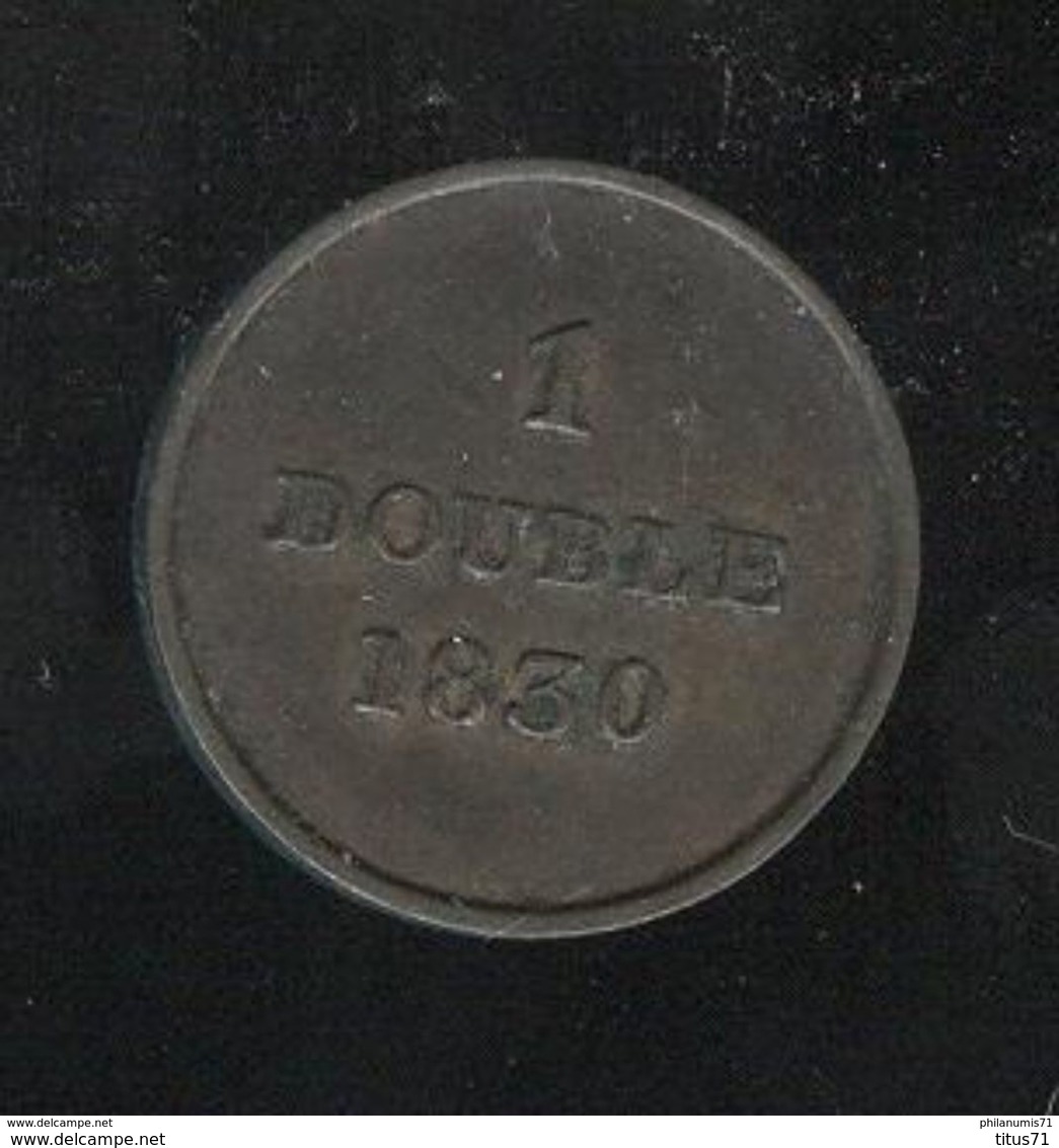 1 Double Guernesey 1830 TTB+ - Guernsey