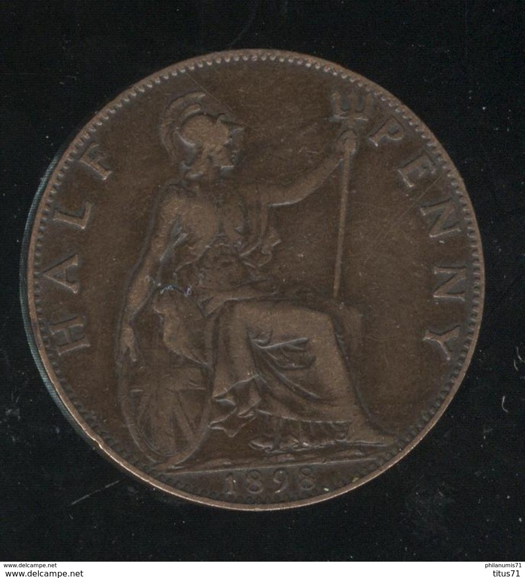 Half Penny Angleterre 1898 Victoria TTB - C. 1/2 Penny