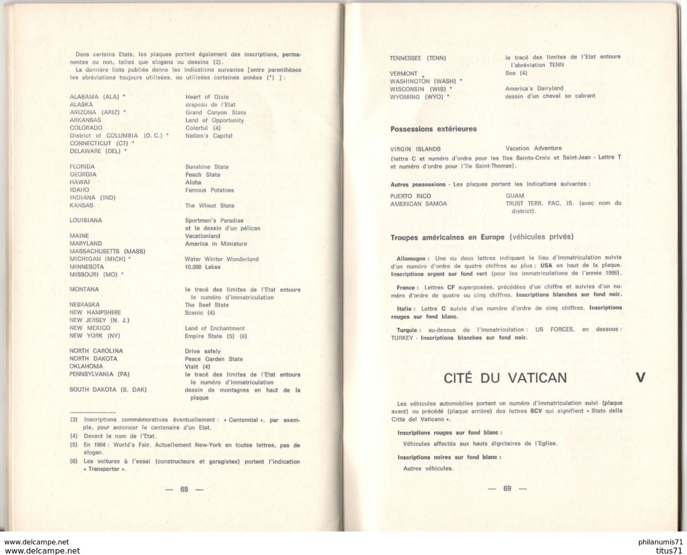 Livret D'ou Vient Cette Voiture - Les Immatriculations Des Véhicules Automobiles - Tous Pays 1967 - Auto