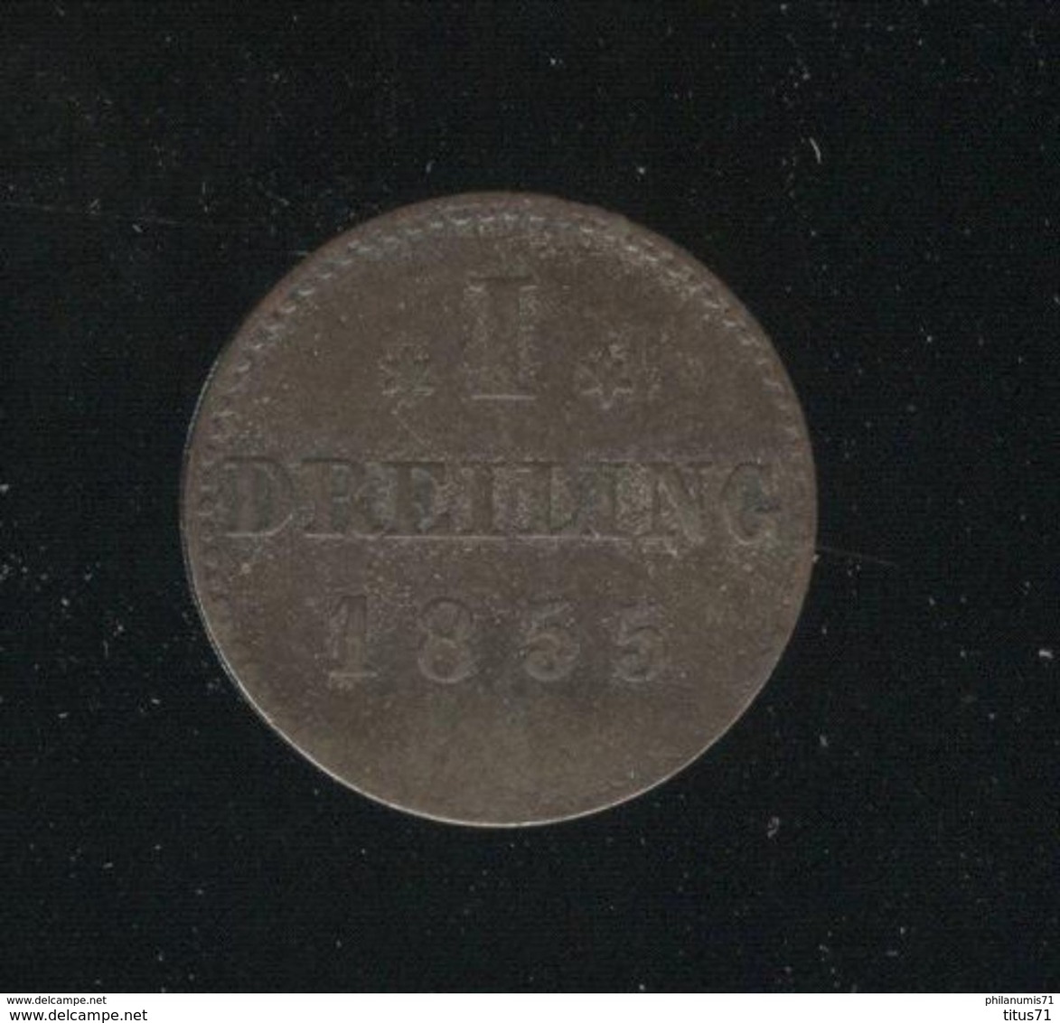 1 Dreiling Allemagne 1855 Hambourg TTB - Piccole Monete & Altre Suddivisioni