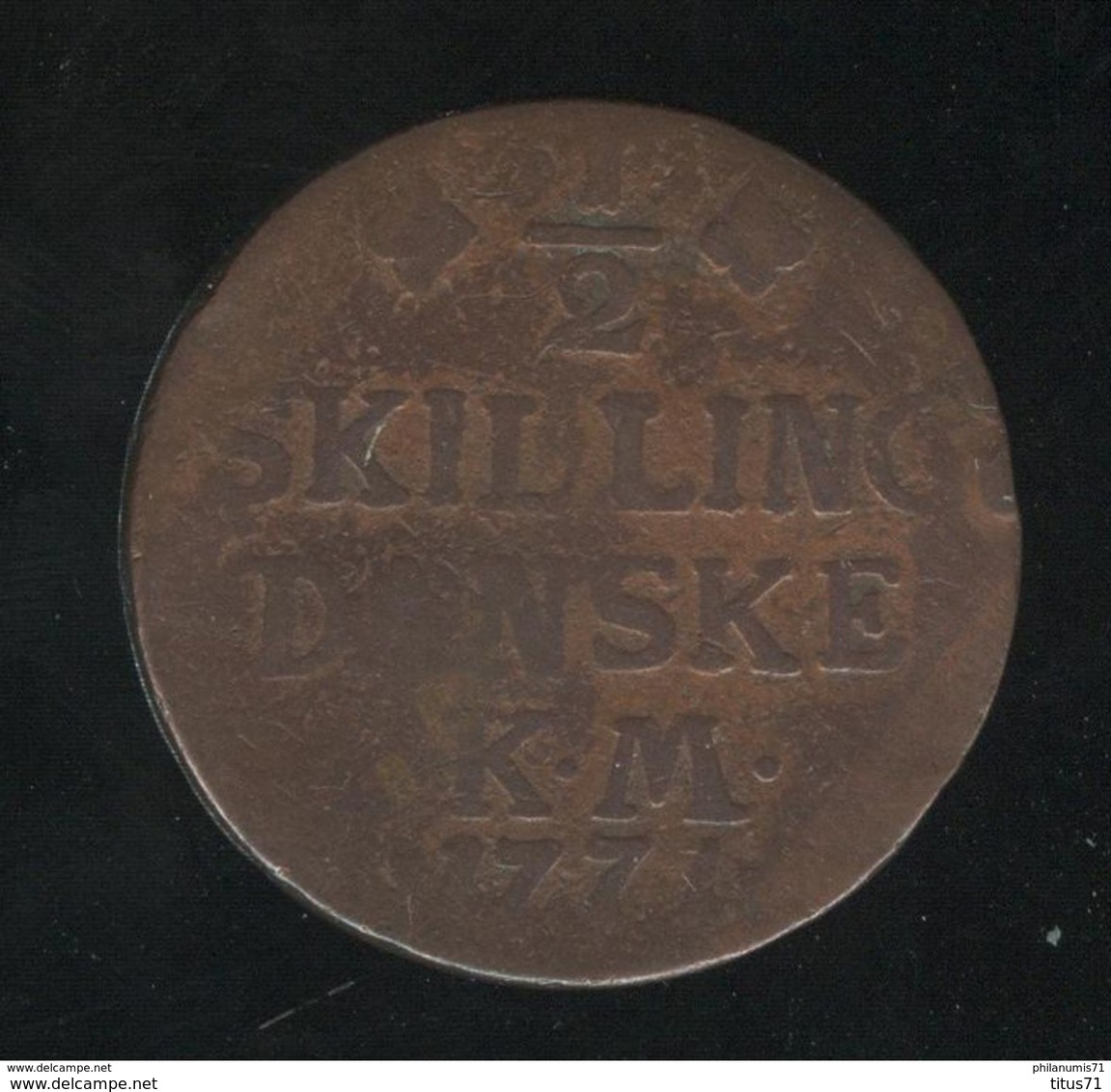 1/2 Skilling 1771 Danemark - TB+ - Dänemark