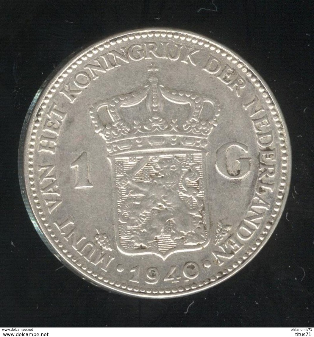 1 Gulden - Pays Bas / Netherland / Nedeland 1940 - Wilhelmina - 1 Florín Holandés (Gulden)