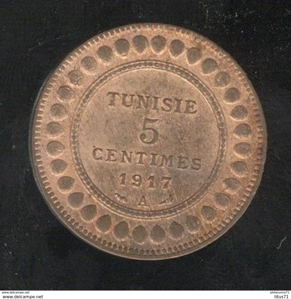 5 Centimes Tunisie 1917 A - Tunisie