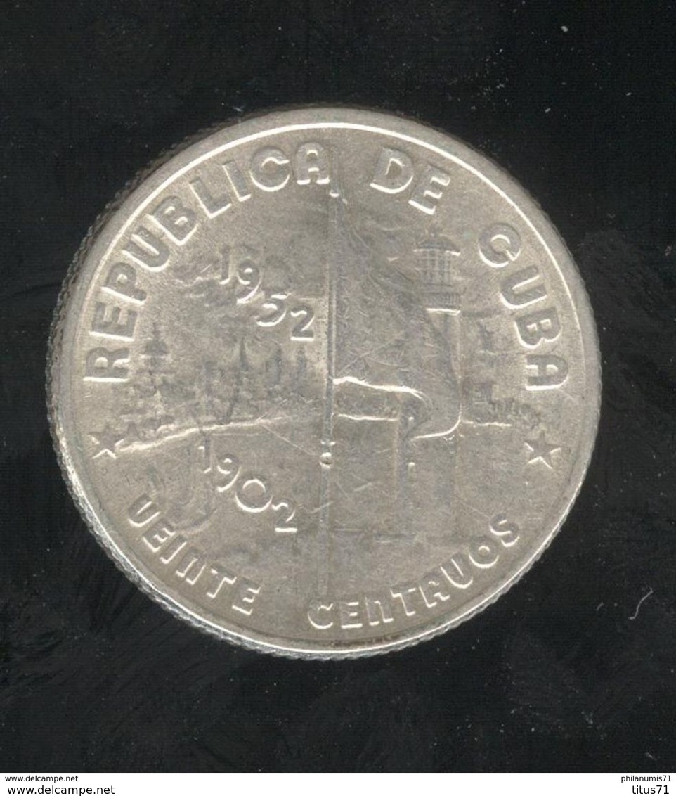 20 Centavos Cuba 1952 - Cuba