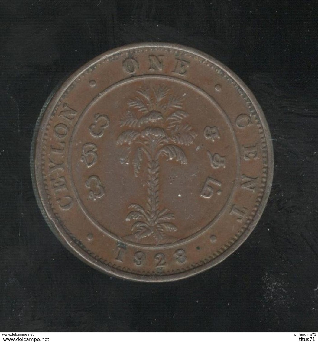 1 Cent Ceylan / Ceylon 1928 - Colonies