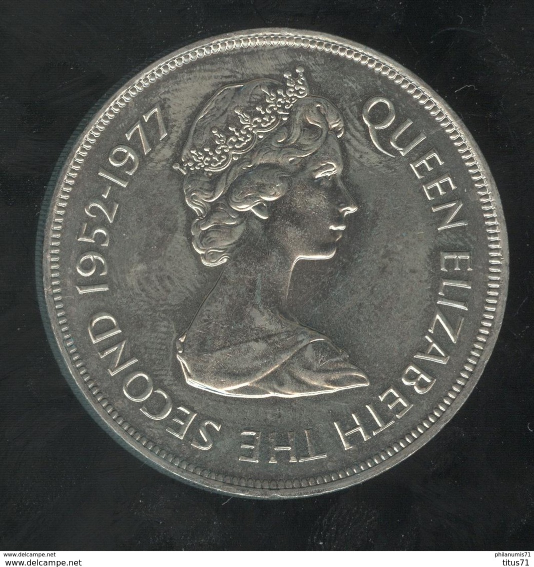 25 Pence Tristan Da Cunha - CC Jubilé D'argent - 1977 - Colonias