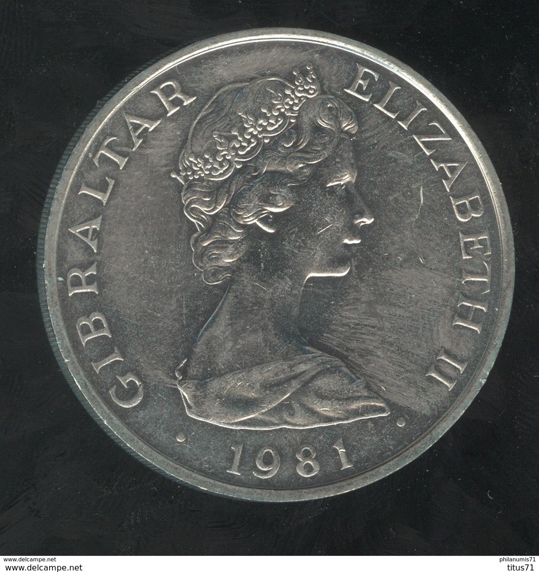 1 Crown Gibraltar 1981 - Gibilterra