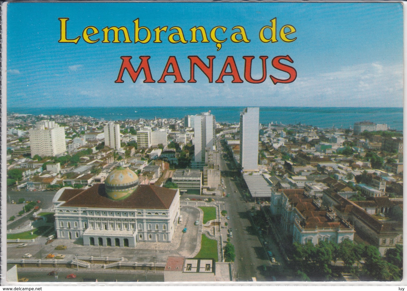 BRASIL  LEMBRANCA DE MANAUS AM  VISTA PARCIAL DA CIDADE COM O RIO NEGRO AO FUNDO   USED NICE STAMP - Manaus