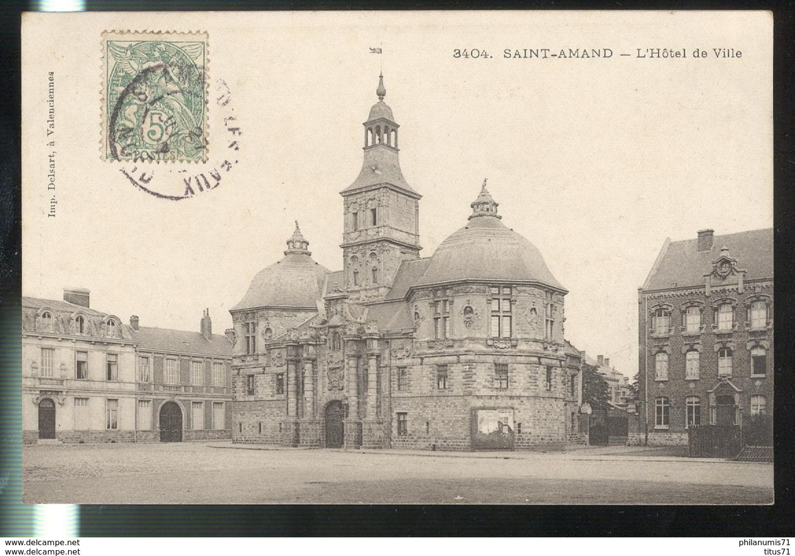 CPA Saint Amand Les Eaux - L'Hôtel De Ville - Circulée - Saint Amand Les Eaux