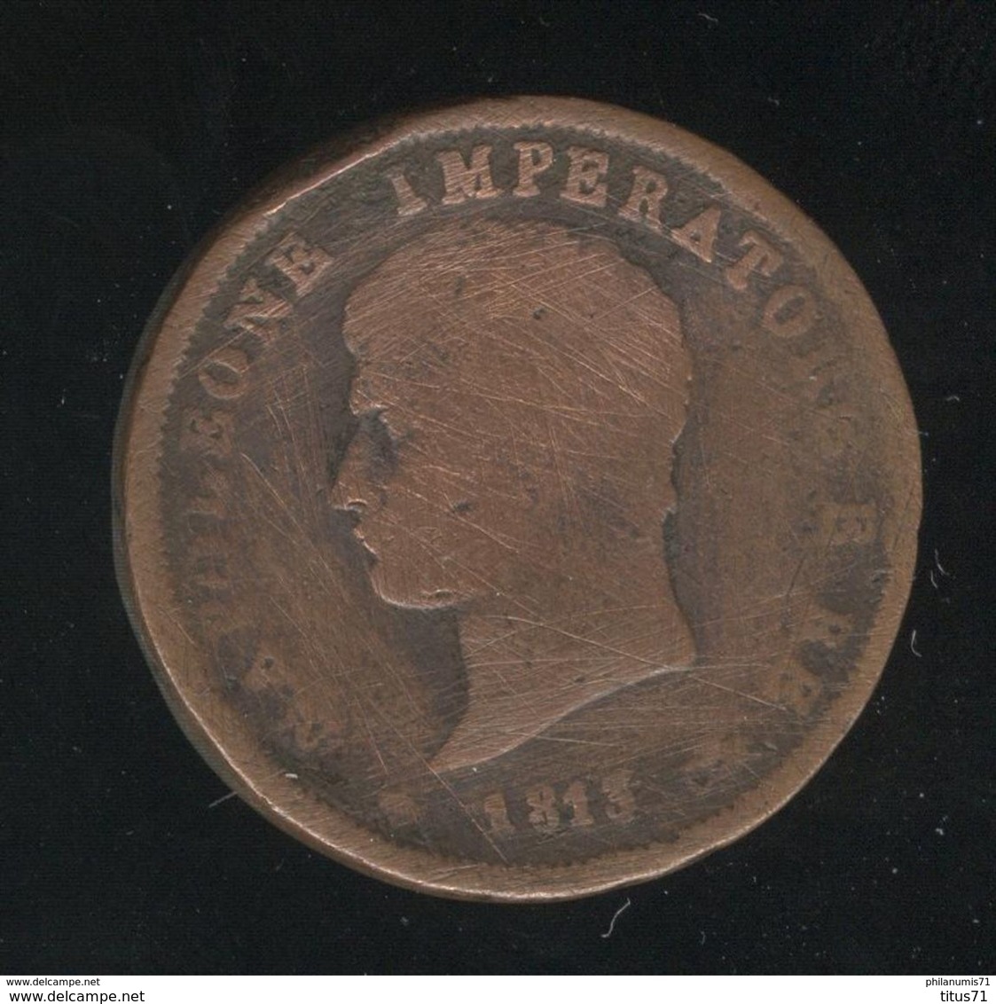 1 Soldo Italie / Italy 1813 M - Napoleone Imperatore E Re - TB+ - Napoleoniche