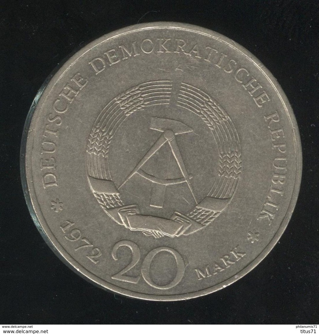 20 Mark Allemagne De L'est / East Germany 1972 - Friedrich Schiller - TTB+ - Other & Unclassified