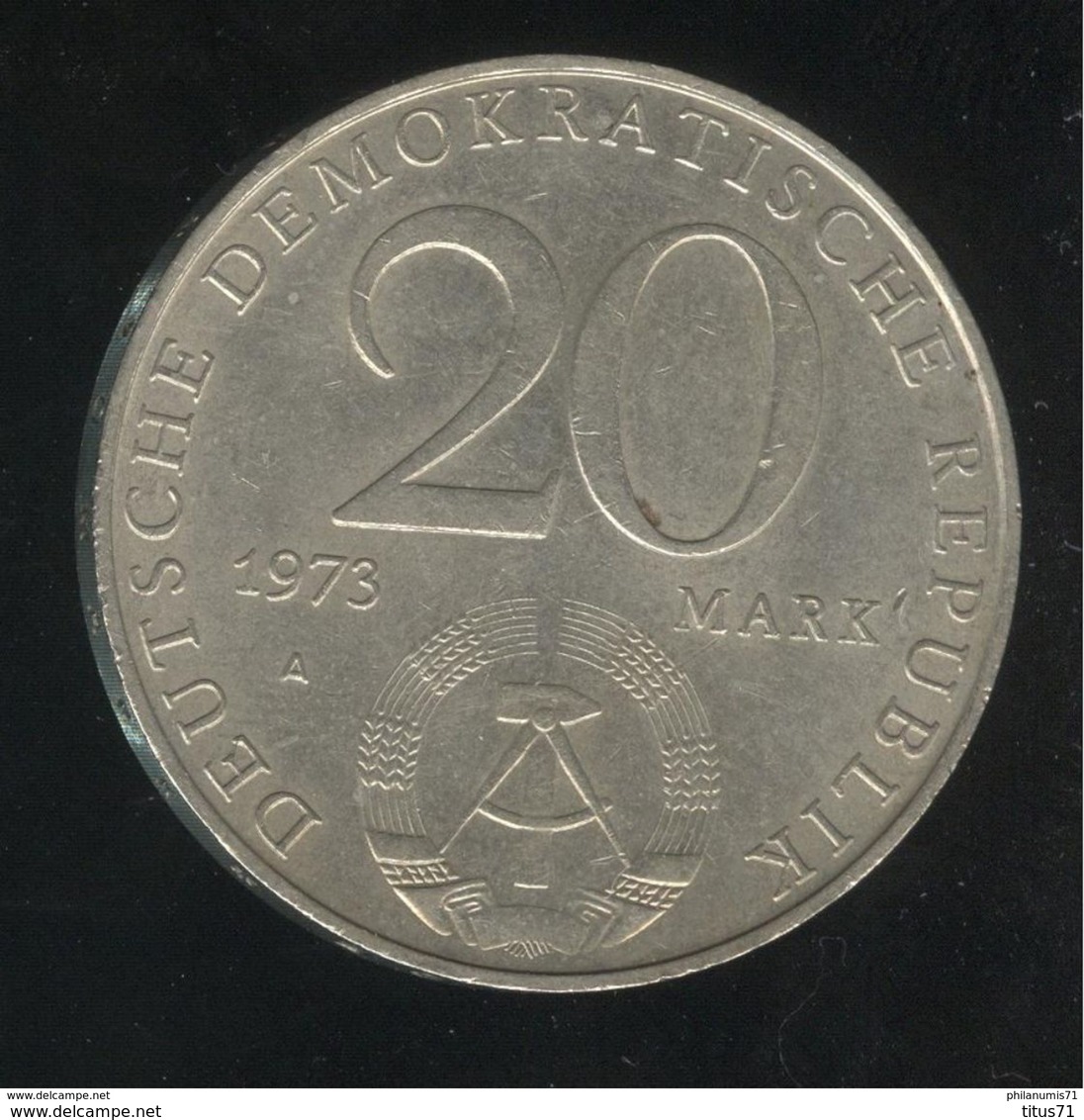 20 Mark Allemagne De L'est / East Germany 1973 - Otto Grotenwohl - TTB+ - Andere & Zonder Classificatie