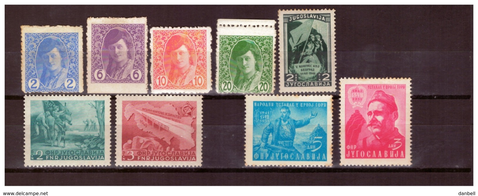 YUG12)1947-1961 Lotto 29 Valori MNH E MLH + 4 Val. Bosnian Girl 1918 - Nuovi