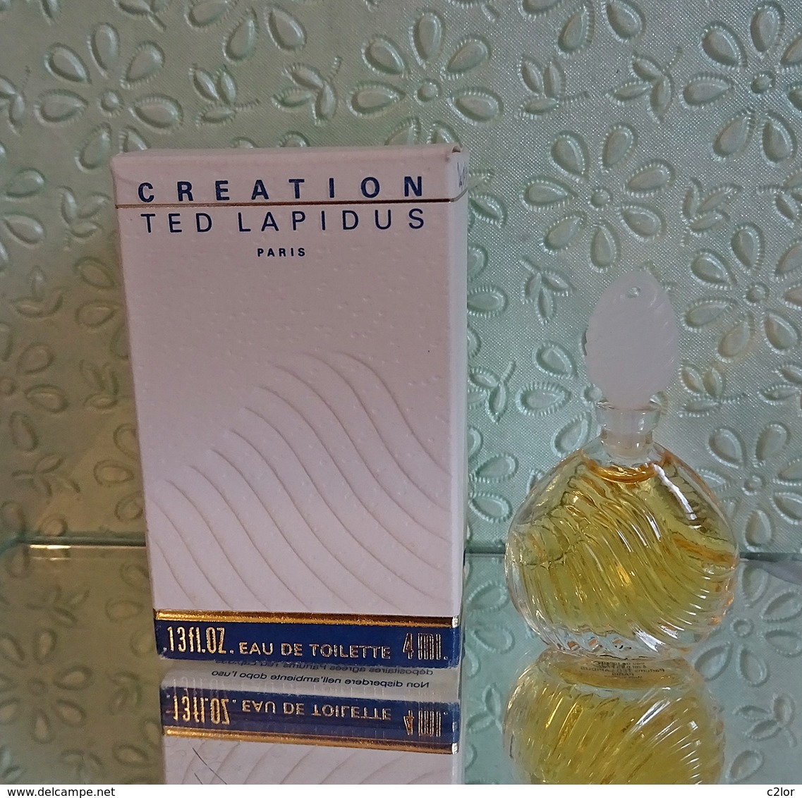 Miniature  "CREATION   De TED LAPIDUS  Eau De  Toilette  4 Ml Dans Sa Boite  (M076-2) - Miniatures Womens' Fragrances (in Box)