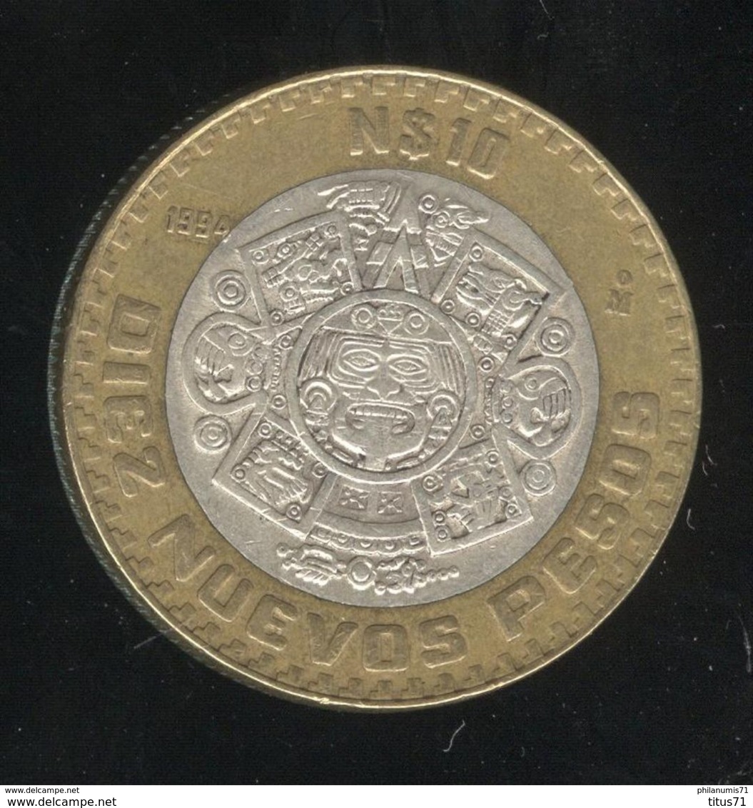 10 Nuevos Pesos Mexique 1994 - Bi-métallique / Bimetalic - Mexique