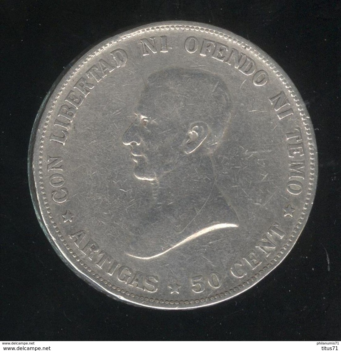 50 Centesimos 1917 Uruguay TTB - Uruguay