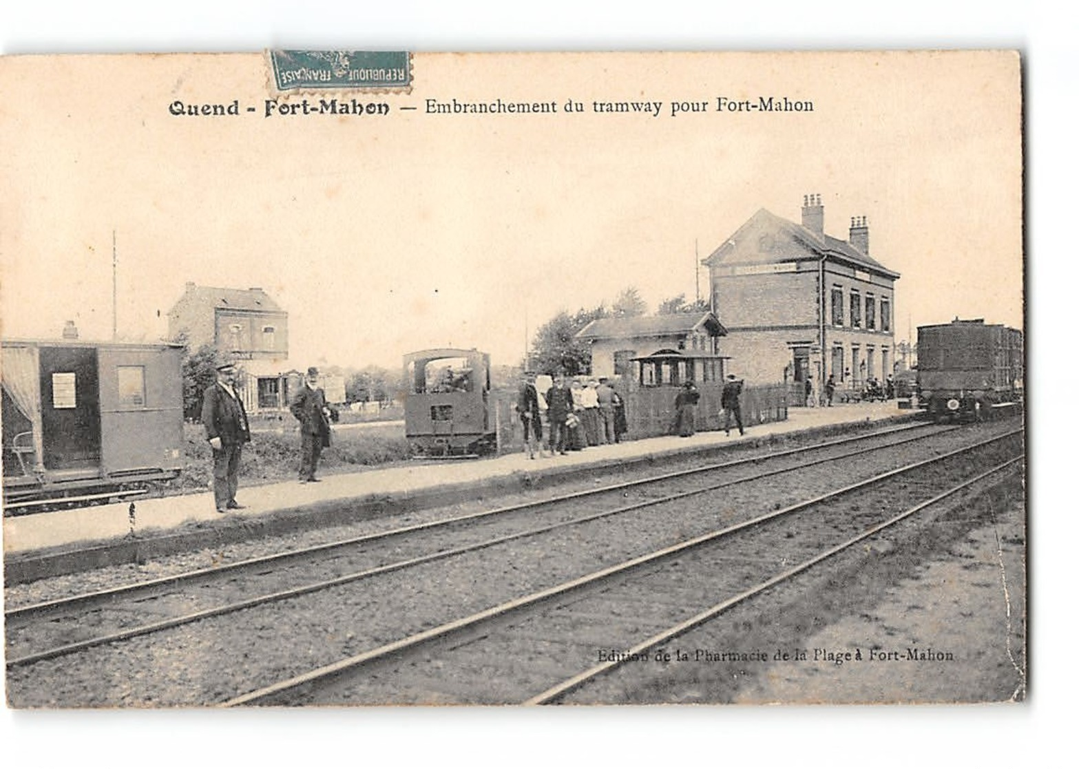 CPA 80 Quend Fort Mahon Embranchement Du Tramway Pour Fort Mahon - Quend