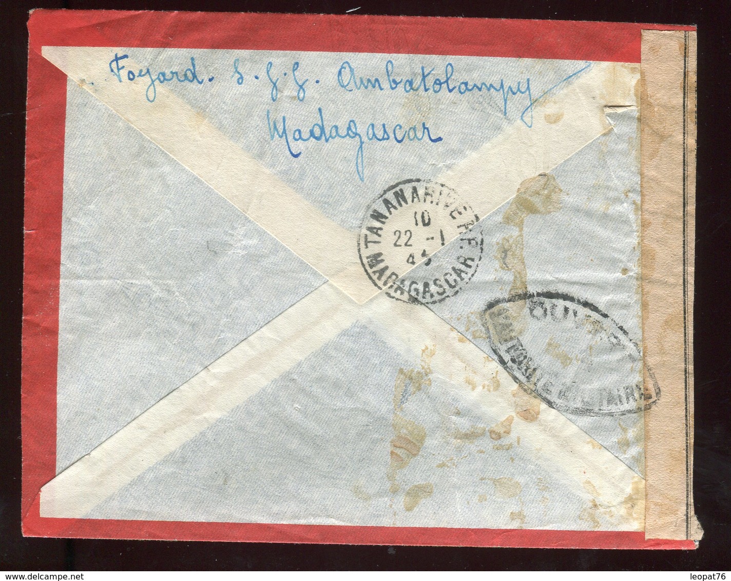 Madagascar - Entier Postal + Complément De Ambatolampy Pour La France En 1945 - N236 - Lettres & Documents