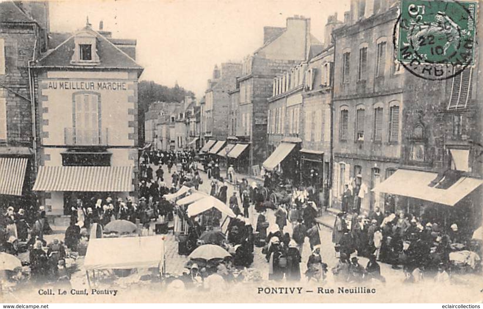 Pontivy      56     Rue Neuilliac.  Marché       (voir Scan) - Pontivy