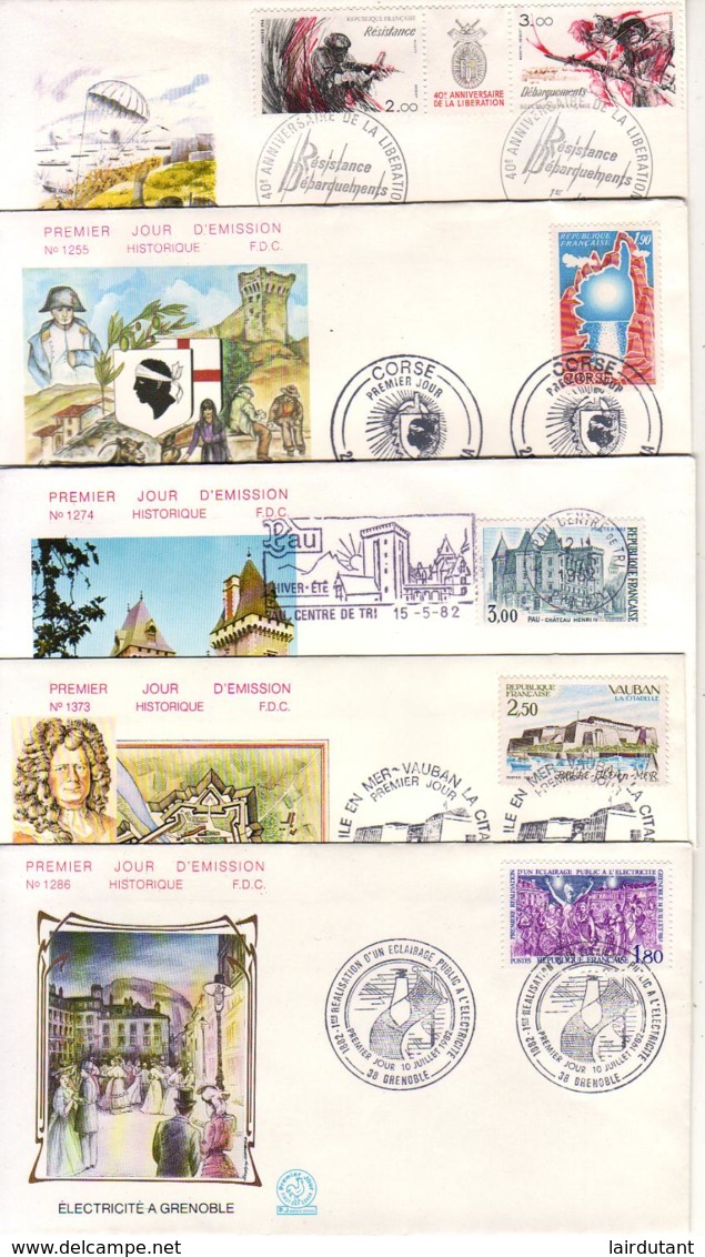 FDC - 1ER JOUR LOT DE 22 ENVELOPPES DES ANNÉE 1980-1989 - 1980-1989