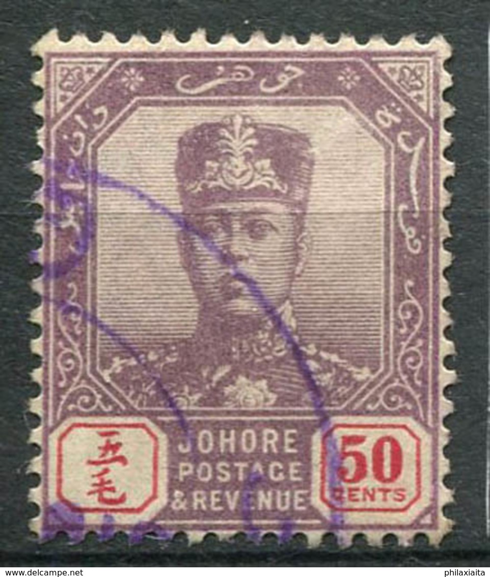 Johore 1904 Mi. 53 Usato 100% 50 C, Sultan Ibrahim Senza Baffi - Johore